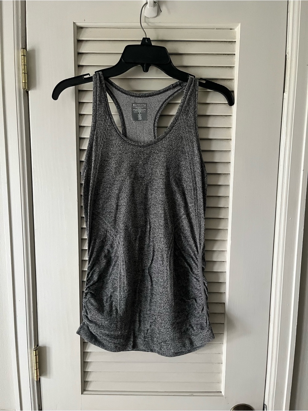 Athleta Heathered Gray Racerback Tank Top Size Small